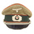 Original German WWII Service Used Army Heer Artillery Officers Schirmmütze Visor Crush Cap Original Items