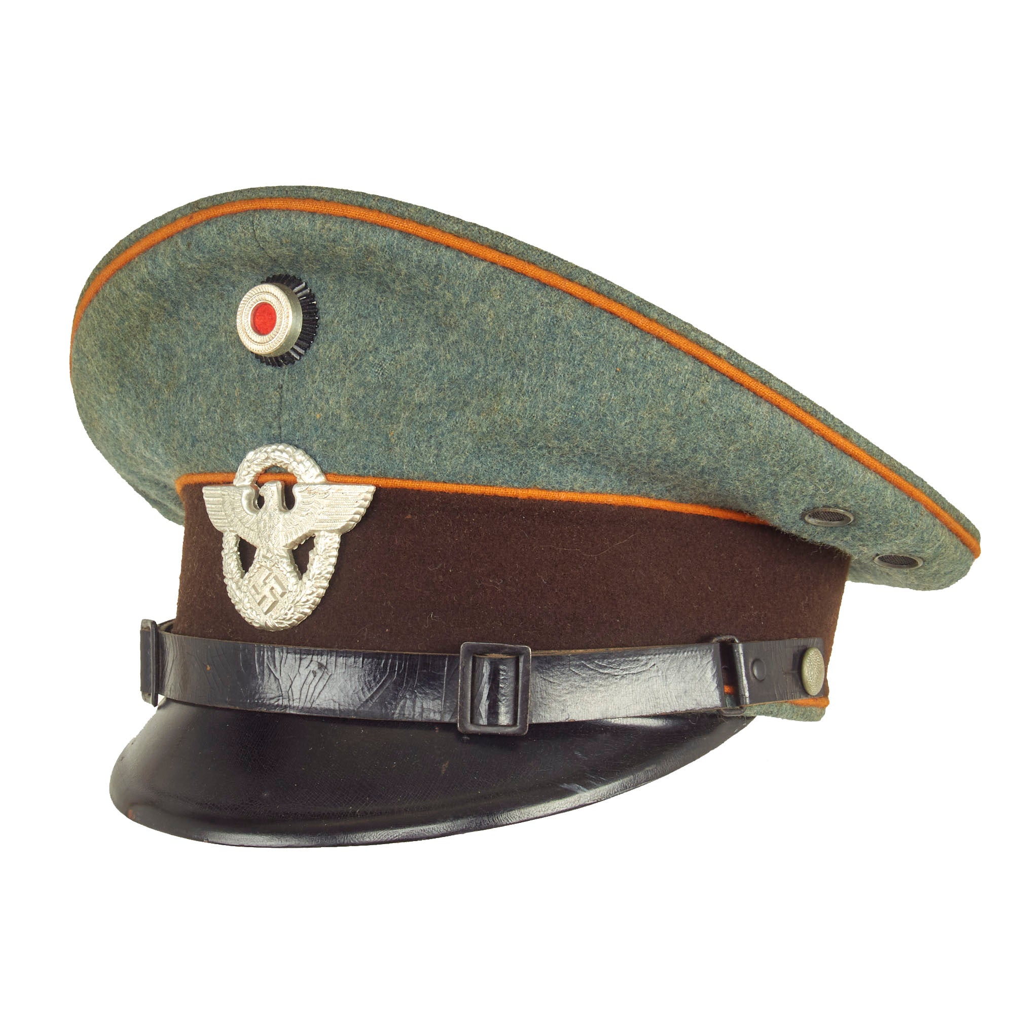 オランダ　王立軍警察　特殊部隊　ベレー帽　サイズ55-56Cm Original German WWII Gendarmerie Rural Police NCO's Schirmmütze