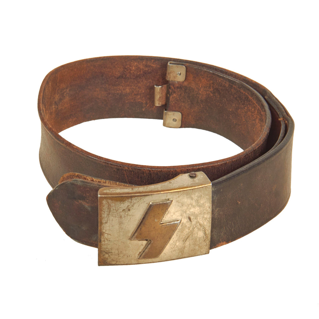 Original German WWII DJ Leather Belt with Deutsches Jungvolk Single Ru ...