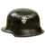 Original German WWII M34 Square Dip NSDAP Double Decal Civic Police Steel Helmet with 57cm Liner - Ordnungspolizei Original Items