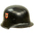 Original German WWII M34 Square Dip NSDAP Double Decal Civic Police Steel Helmet with 57cm Liner - Ordnungspolizei Original Items