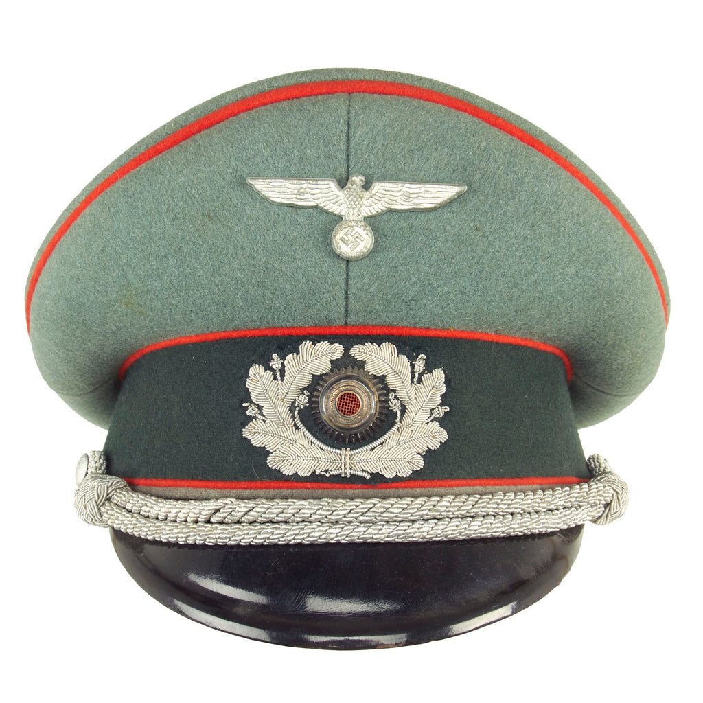 Original German WWII Army Heer Artillery Officers Schirmmütze Visor Cap by Peküro / EREL Original Items