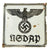 Original German Pre-WWII NSDAP Reichsadler Emailleschild Enameled Sign - 19 1/2" x 19 1/2" Original Items