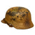 Original German WWII Named USGI Bring Back Army Heer M40 "Normandy" Camouflage Steel Helmet with Documentation - marked ET64 Original Items