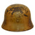 Original German WWII Named USGI Bring Back Army Heer M40 "Normandy" Camouflage Steel Helmet with Documentation - marked ET64 Original Items