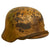 Original German WWII Named USGI Bring Back Army Heer M40 "Normandy" Camouflage Steel Helmet with Documentation - marked ET64 Original Items