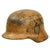 Original German WWII Named DAK Afrikakorps Camouflage Heer Army Single Decal M35 Helmet - Stamped EF66 Original Items