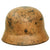 Original German WWII Named DAK Afrikakorps Camouflage Heer Army Single Decal M35 Helmet - Stamped EF66 Original Items