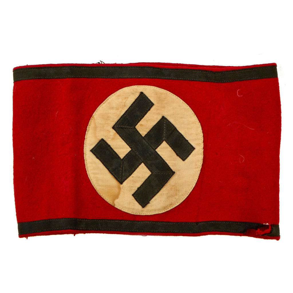 Original German Pre-WWII SS Member's Wool & Rayon Armband with BeVo SS RZM Tag Found At Berchtesgaden Original Items
