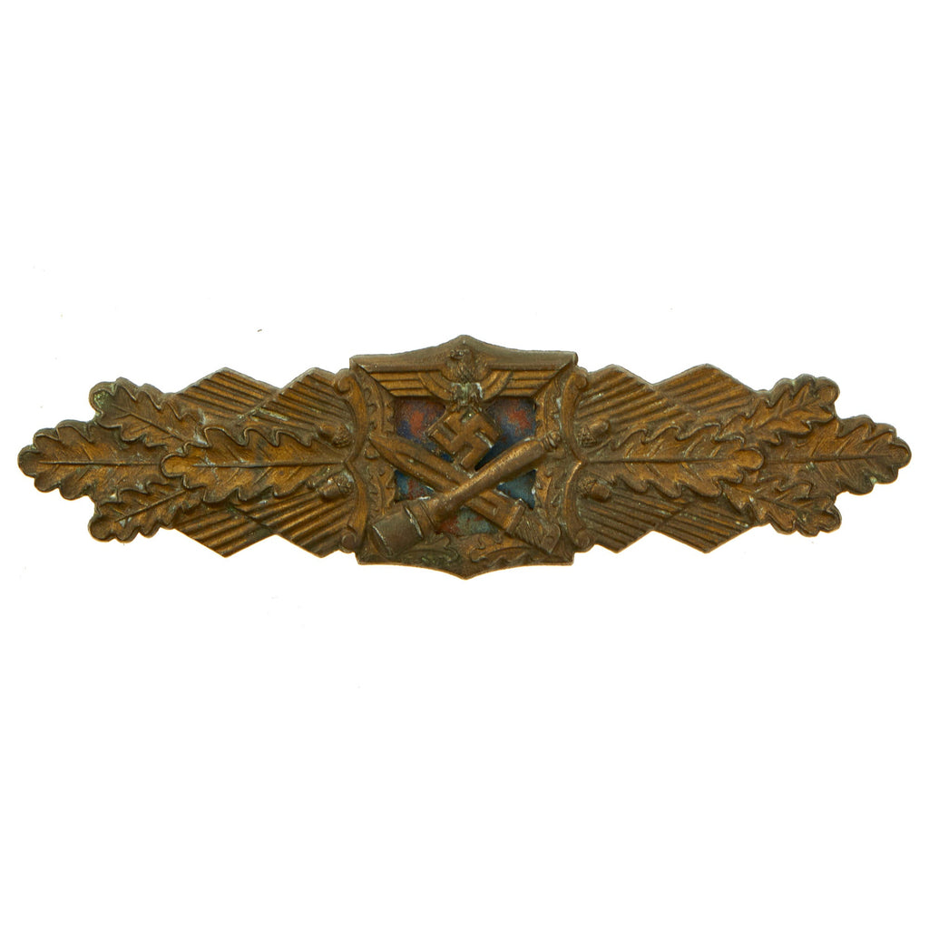 Original German WWII Close Combat Clasp in Bronze by Arbeit Gemeinschaft Metal und Kunstoff of Gablonz Original Items