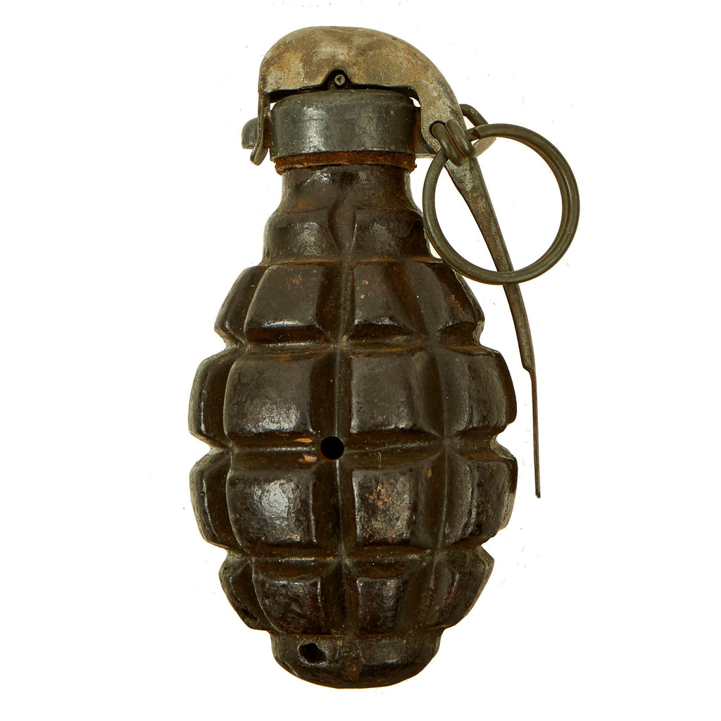 Original French WWI F1 Hand Grenade with Billant Modèle 1916 B Fuse - Inert Original Items