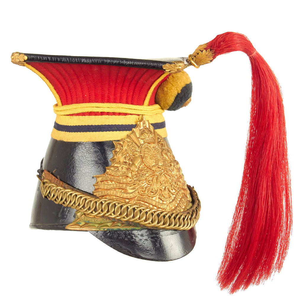 Original British Victorian Era 12th Lancers (Prince of Wales’s) Other Ranks Chapka Helmet - Size 6 ¾ Original Items