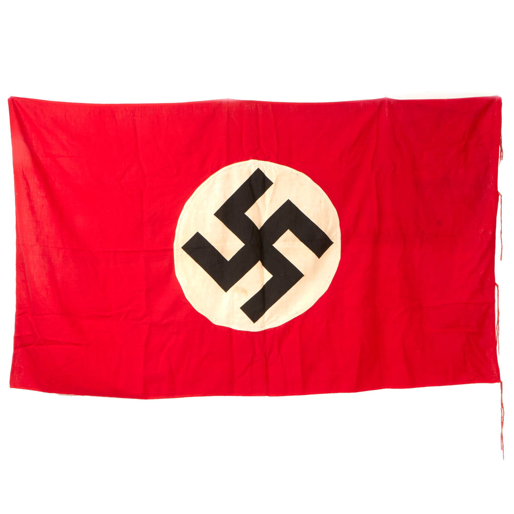 Original German WWII Italian Made NSDAP National Political Banner Flag marked to City of Naples - 38" x 62" Original Items
