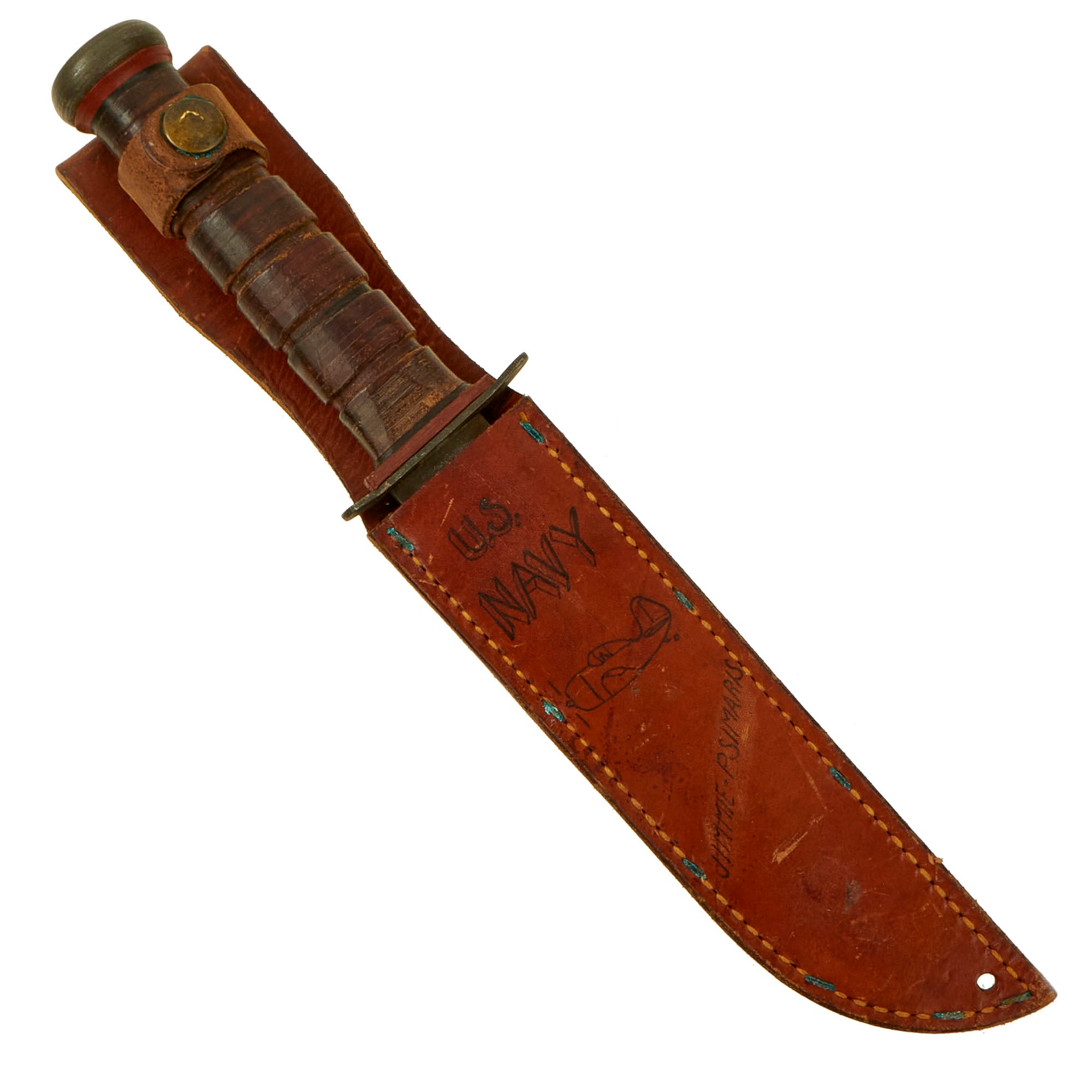 Original U.S. WWII US NAVY PAL RH-37 Fighting Knife with