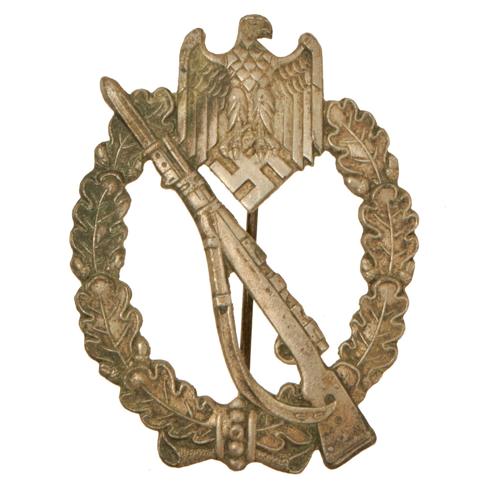 Original German WWII Silver Grade Infantry Assault Badge -  Unmarked Original Items