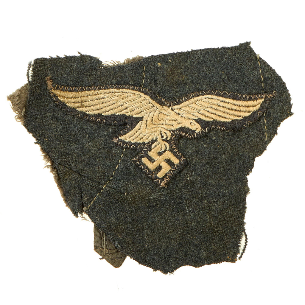 Original German WWII Luftwaffe Combat Uniform Cut Out Machine Embroidered Breast Eagle Original Items