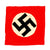 Original German WWII NSDAP Small Double Sided National Political Flag - 21" x 21" Original Items