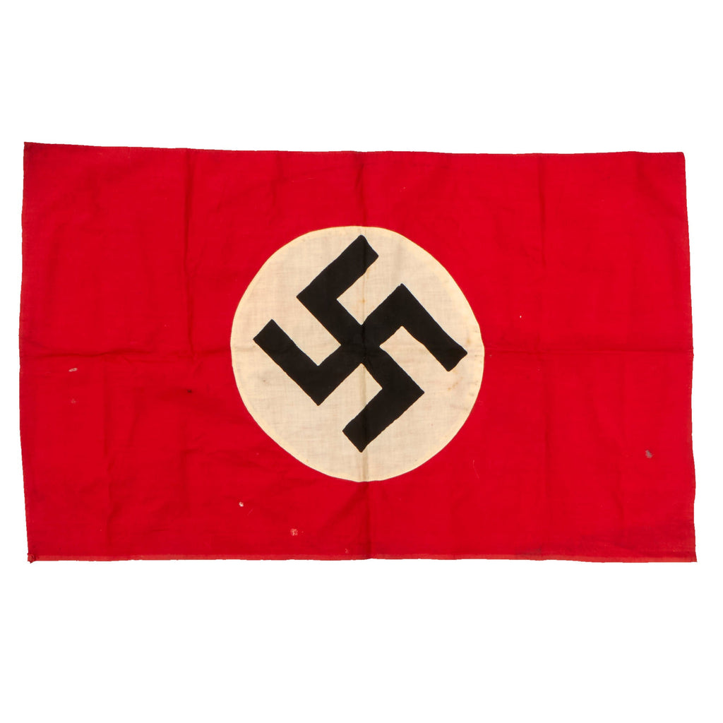 Original German WWII NSDAP Small Double Sided National Political Flag - 15 ½" x 25" Original Items