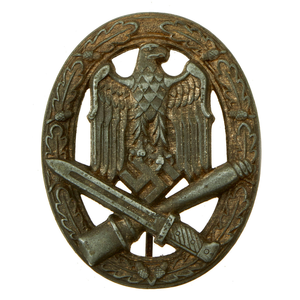Original German WWII Silver Grade General Assault Badge - Unmarked Original Items