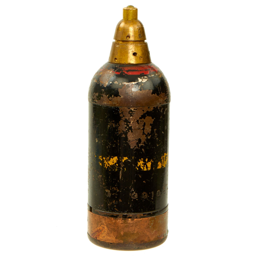 Original Japanese WWII Type 89 Knee Mortar 50mm Grenade Discharger Inert Round - Dated 1942 Original Items