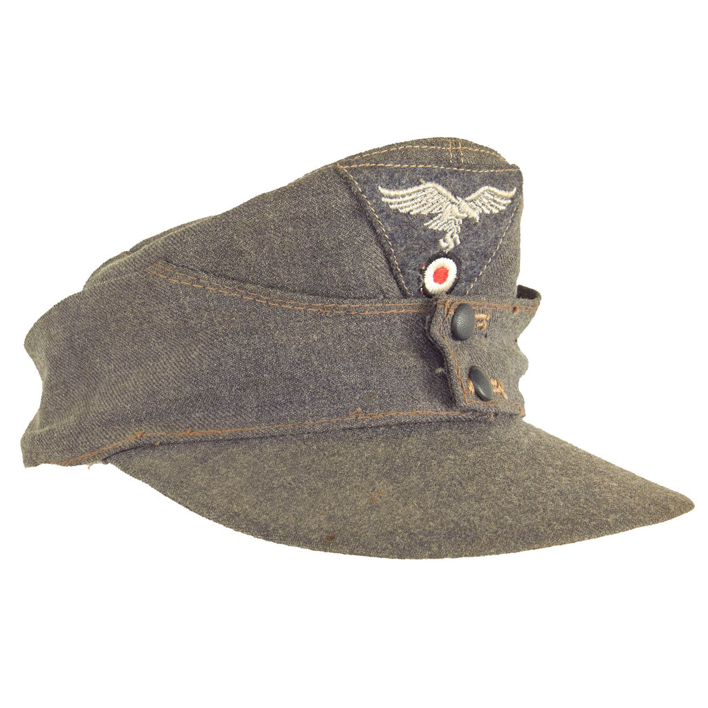 Original German WWII Luftwaffe M43 Summer Weight 54cm Einheitsmütze Field Cap - dated 1944 Original Items