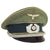 Original German WWII Service Used Army Heer Infantry Officers Schirmmütze Visor Cap Original Items