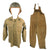 Original U.S. WWII Tanker Set - M38 Helmet with Patched Shirt & Coveralls Original Items