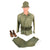 Original U.S. WWII Identified USMC HBT Herringbone Twill P41 Utility Combat Uniform & Cartridge Belt Grouping - Robert G. Raabe, Served Aboard USS Minneapolis Original Items