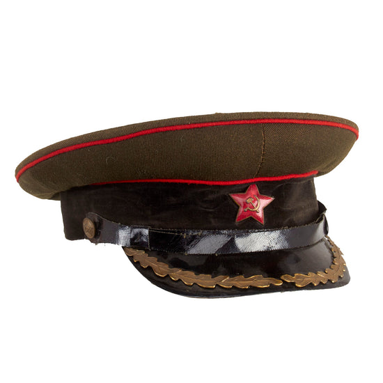 Original Cold War Soviet Tank Corps Officer Service Parade M35 Visor Cap Original Items