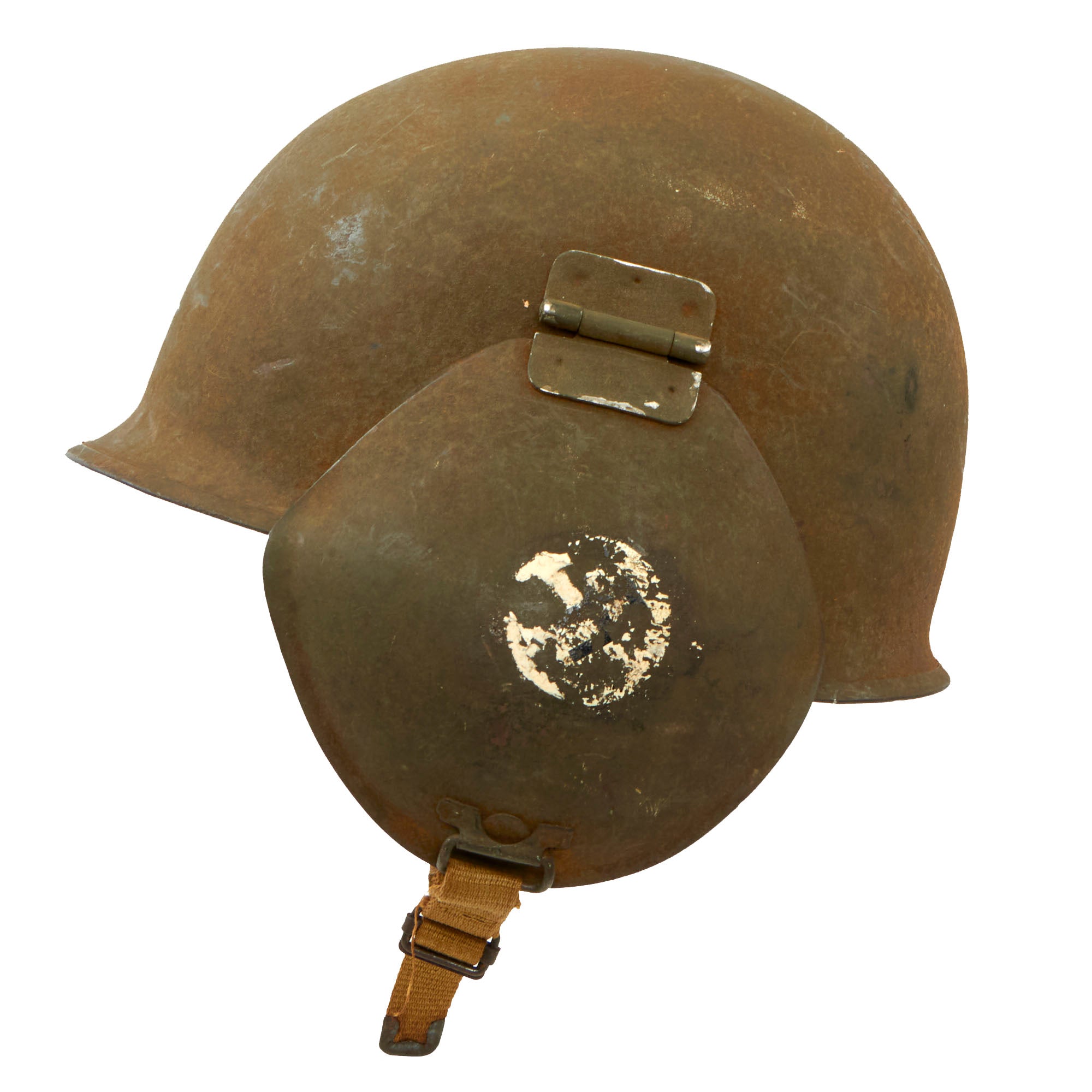 Original U.S. WWII USAAF Bomber Crew M3 Steel FLAK Helmet With