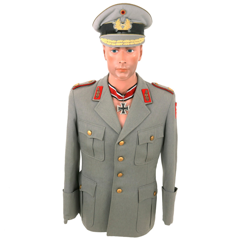 Original West German Cold War Era Bundeswehr Panzertruppen Uniform Top and Visor Cap For Brigade-General of Panzer-Brigade 8 ”Lüneberg” With 1957 Version of WWII EK 1939 -  Formerly Part of the A.A.F. Tank Museum Original Items