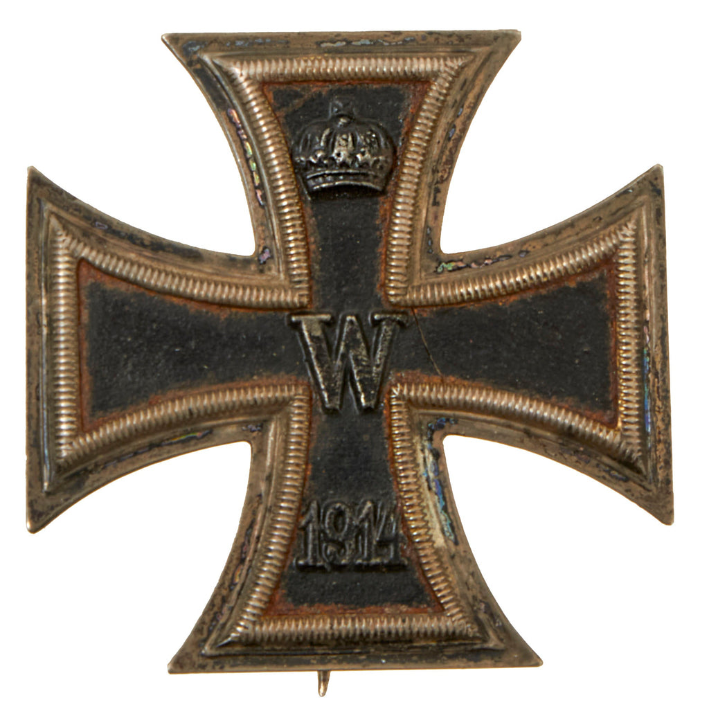 Original Imperial German Engraved Iron Cross 1st Class EKI to Dr. Otto Meisenbach - Silver Marked 800 Original Items