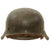 Original German WWII M42 Extra Large Army Heer Single Decal Helmet with 61cm Liner & Chinstrap - stamped EF68 Original Items