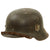 Original German WWII M42 Extra Large Army Heer Single Decal Helmet with 61cm Liner & Chinstrap - stamped EF68 Original Items