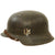 Original German WWII M42 Extra Large Army Heer Single Decal Helmet with 61cm Liner & Chinstrap - stamped EF68 Original Items