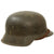 Original German WWII M42 Extra Large Army Heer Single Decal Helmet with 61cm Liner & Chinstrap - stamped EF68 Original Items