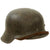 Original German WWII M42 Extra Large Army Heer Single Decal Helmet with 61cm Liner & Chinstrap - stamped EF68 Original Items