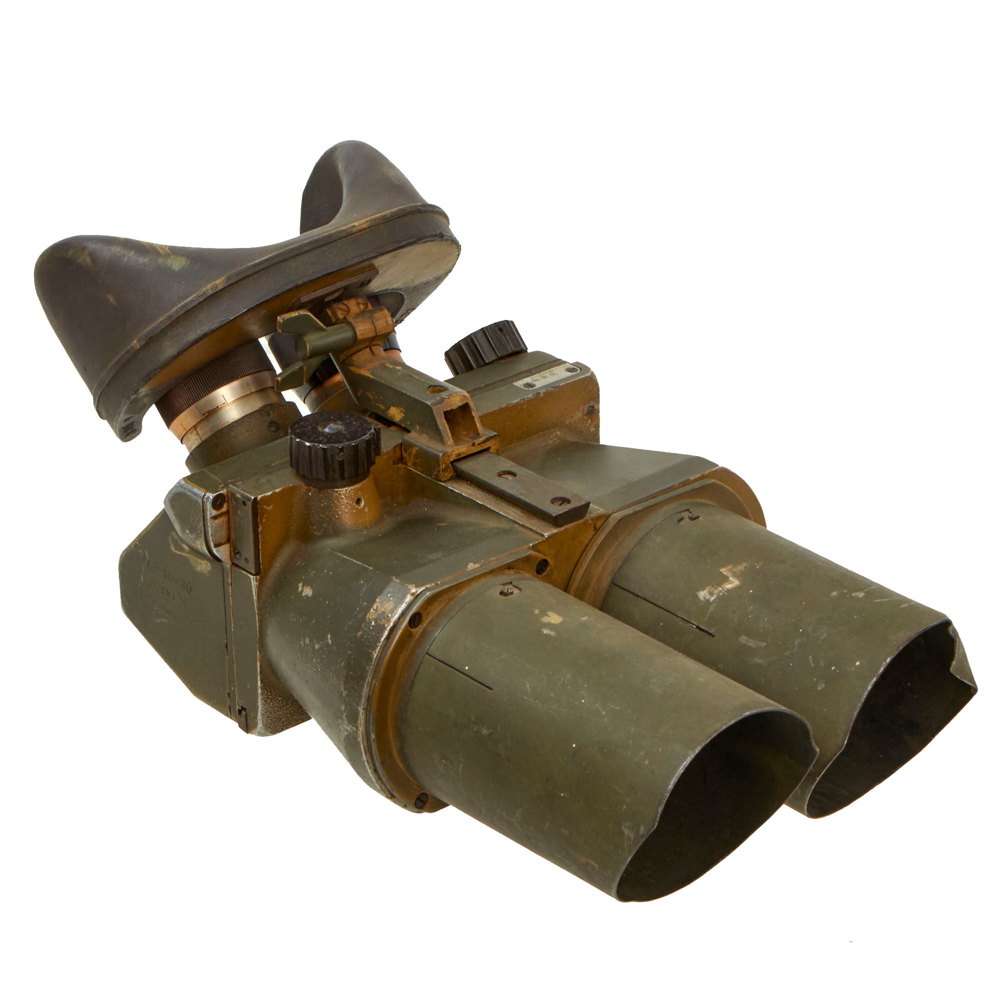 Original German WWII Flak 10 x 80 Binocular Optics by Josef