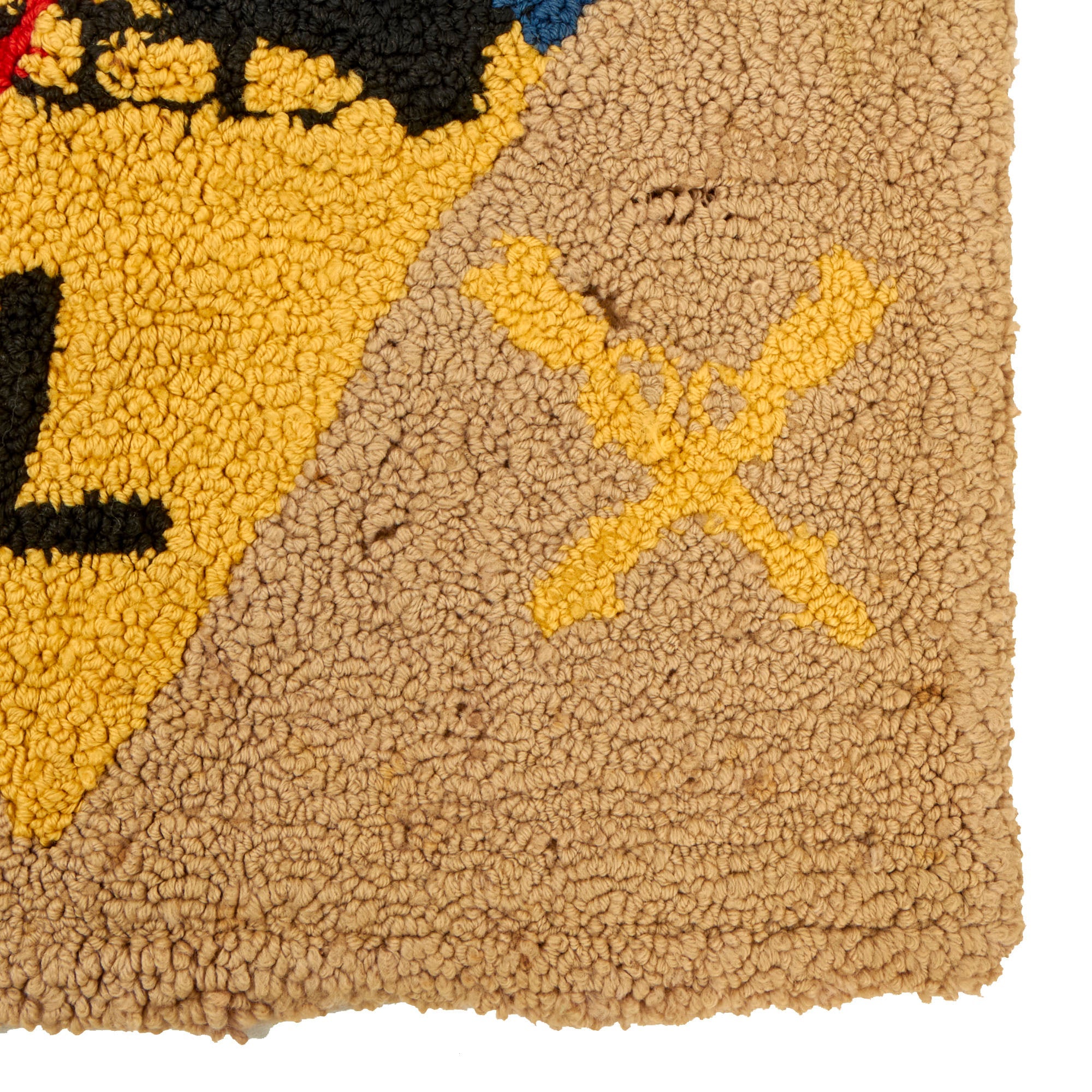 Original U.S. WWII US Army 7th Armored Division Hooked Rug - Formerly ...