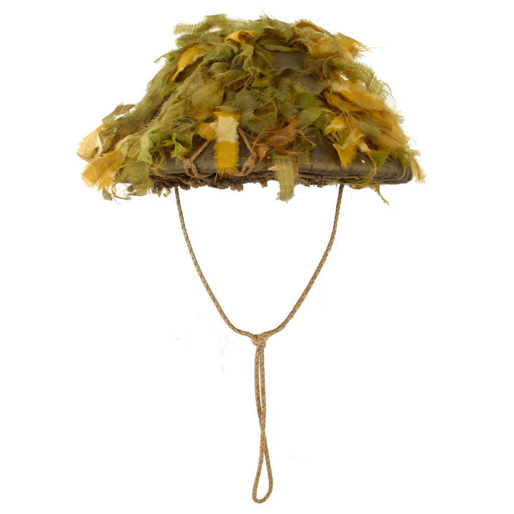 Original Vietnam War North Vietnamese Army (NVA) Netted With Camouflage Scrim Pith Helmet Original Items