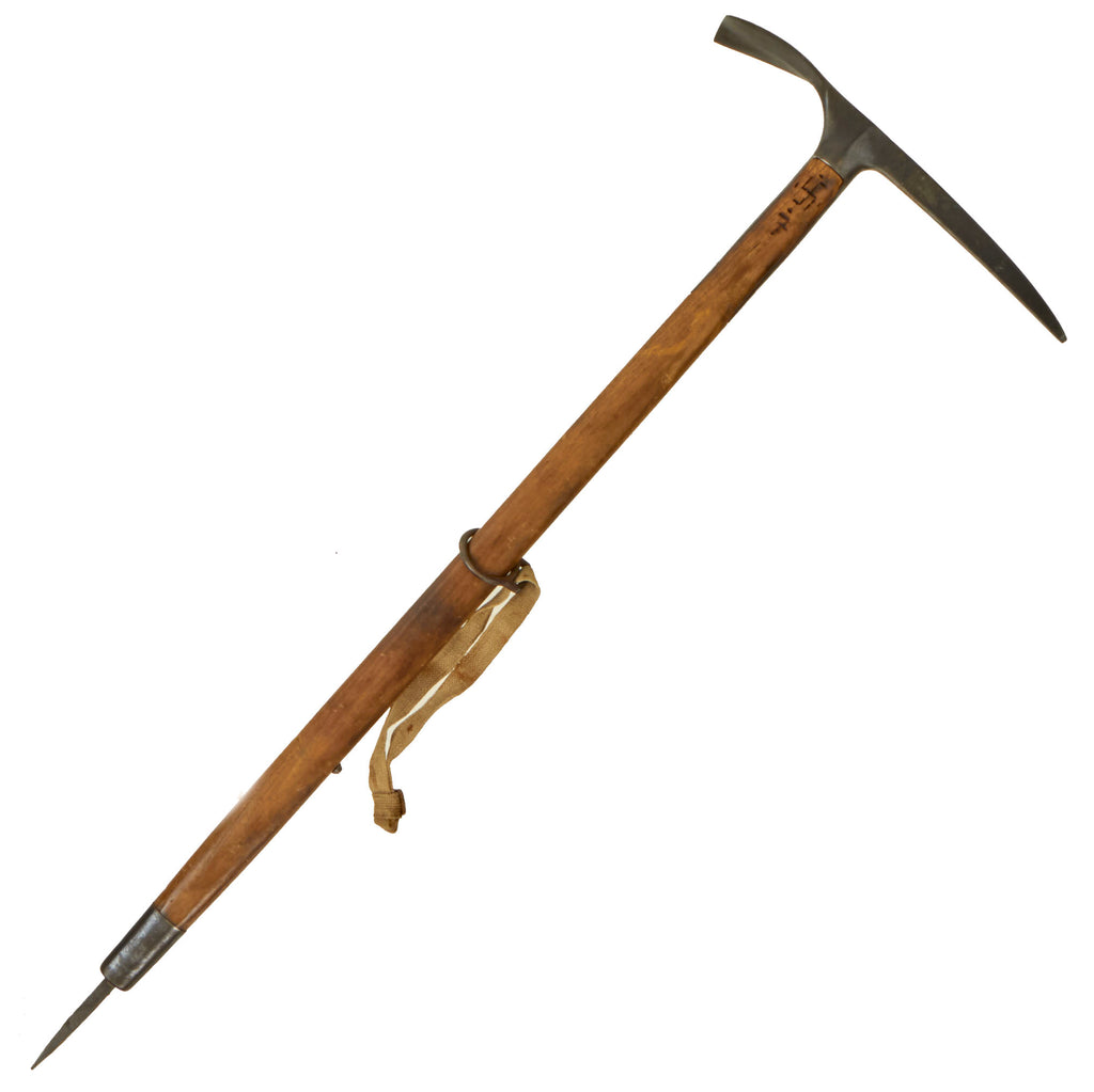 Original German WWII Mountain Trooper Ice Axe with Wrist Strap Original Items