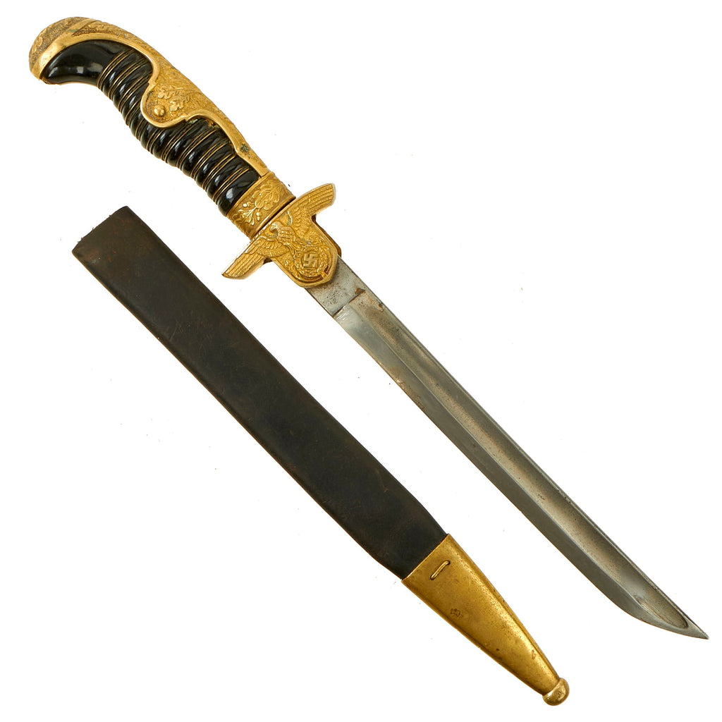 Original German WWII Army Officer Dove Head Sword Converted by Paul Weyersberg Converted to Fighting Knife with Scabbard Original Items