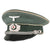 Original German WWII Army Heer Infantry Officers Schirmmütze Visor Cap by Erhard Burgmayer of Ulm Original Items