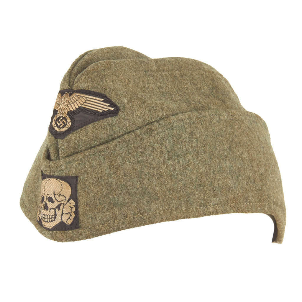 Original German WWII Waffen SS EM NCO Field Gray Wool M40 Overseas Sid original-german-wwii-waffen-ss-em-nco-field-gray-wool-m40-overseas-sid