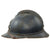 Original French WWI Issue Model 1915 Adrian Helmet in Horizon Blue with Artillery RF Badge and First Pattern Liner - Complete Original Items