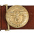 Original German WWII NSDAP Political Leader Leather Belt with Aluminum Belt Buckle by Assmann and Leather High-front Holster Original Items