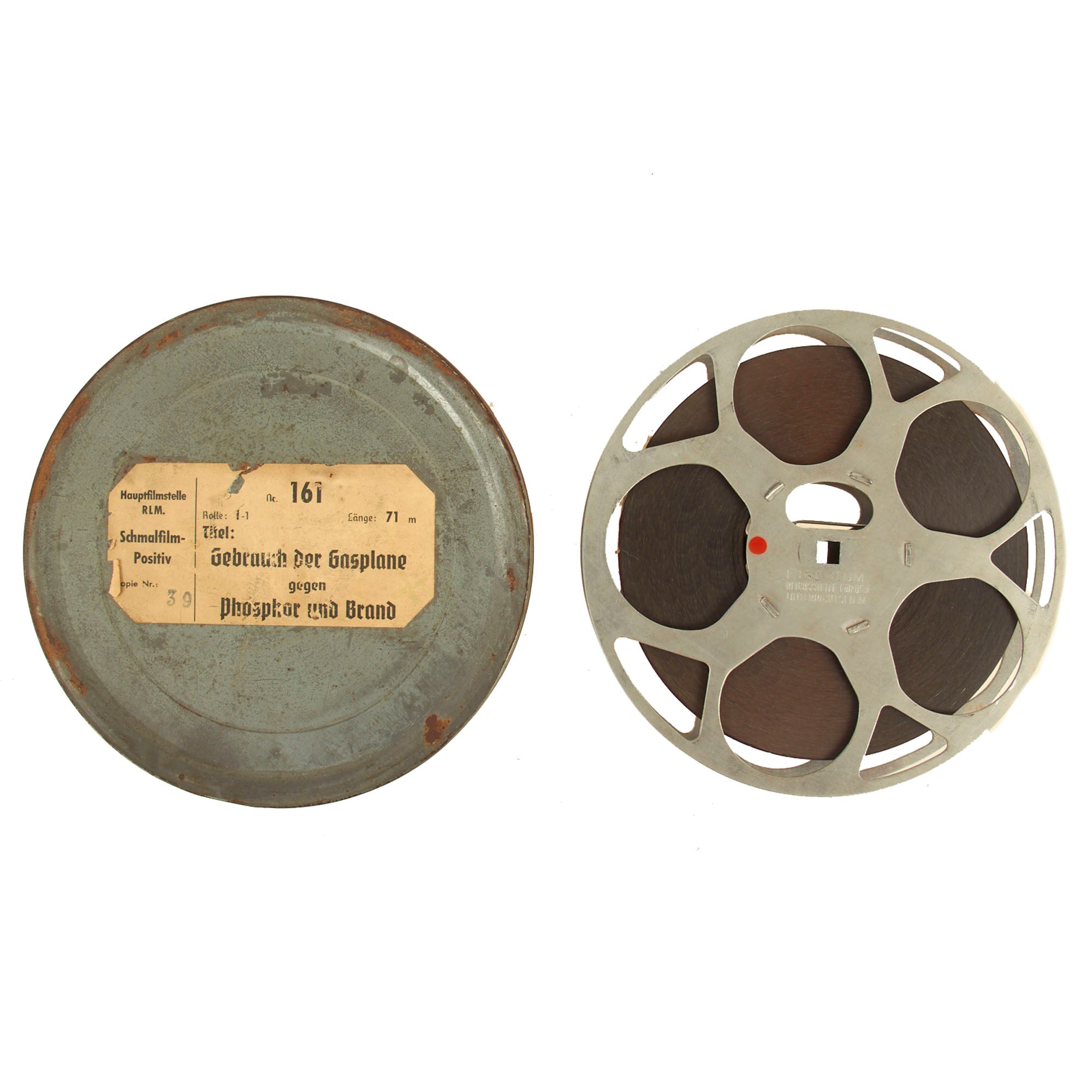 Original German WWII Luftwaffe 16mm Film Container with Reel 3 of Die –  International Military Antiques