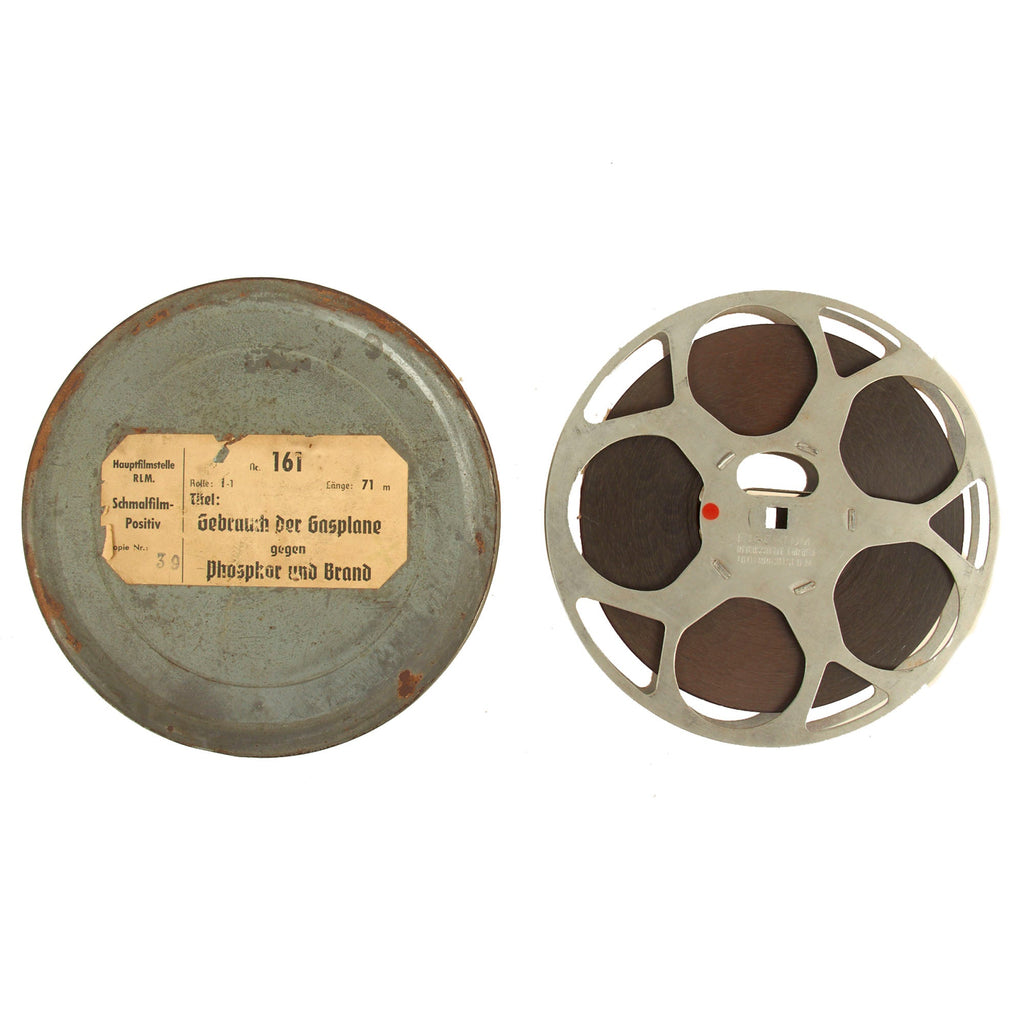 Original German WWII Luftwaffe 16mm Film Container with Reel 3 of Die Deutsche Westgrenze Original Items