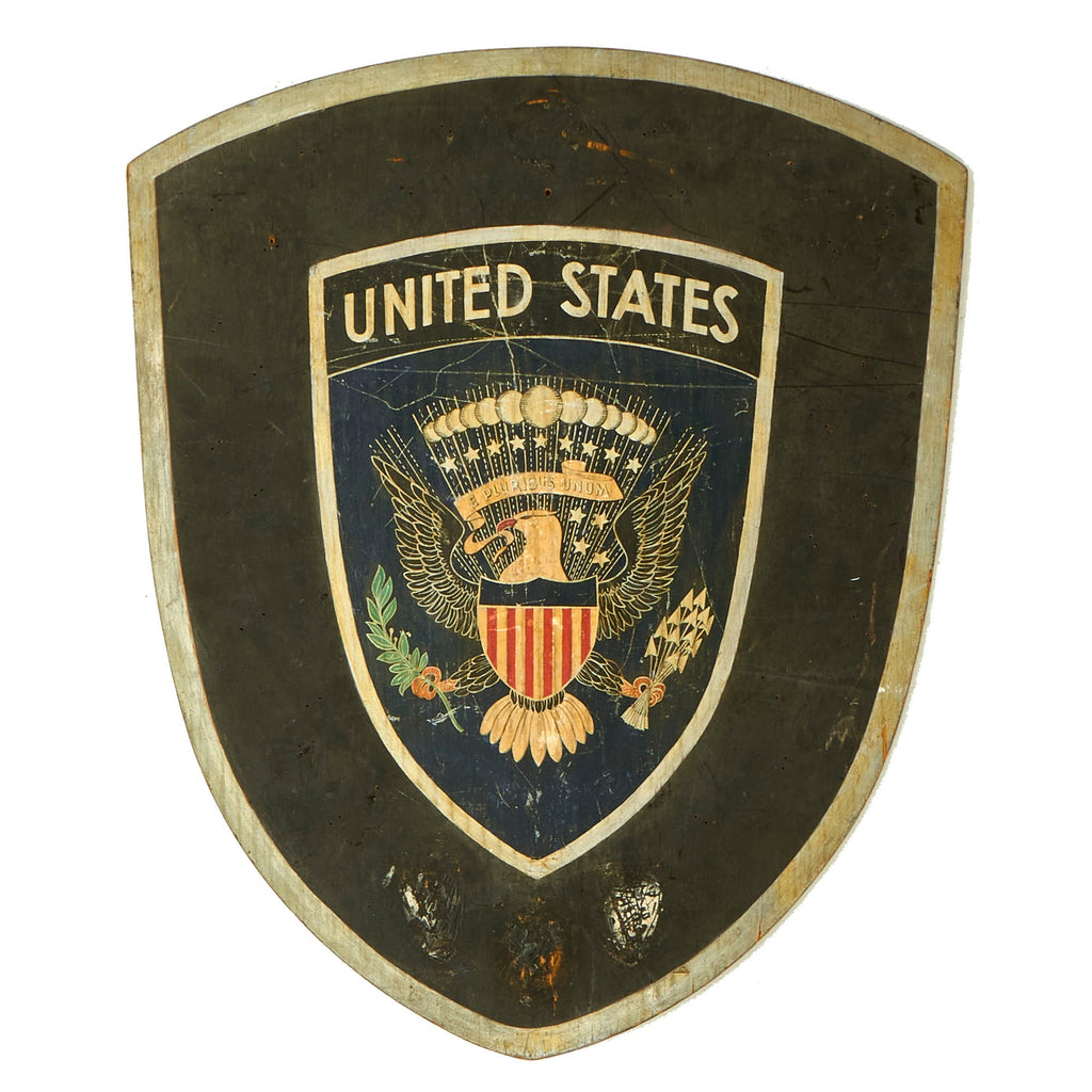 Original U.S. WWI Era Wood Great Seal of the United States Coat of Arms “Embassy of the United States of America” - Recovered from One of the Carriage Houses in the Former US Embassy at Petrograd (St. Petersburg, Russia) by Angus Ward Original Items