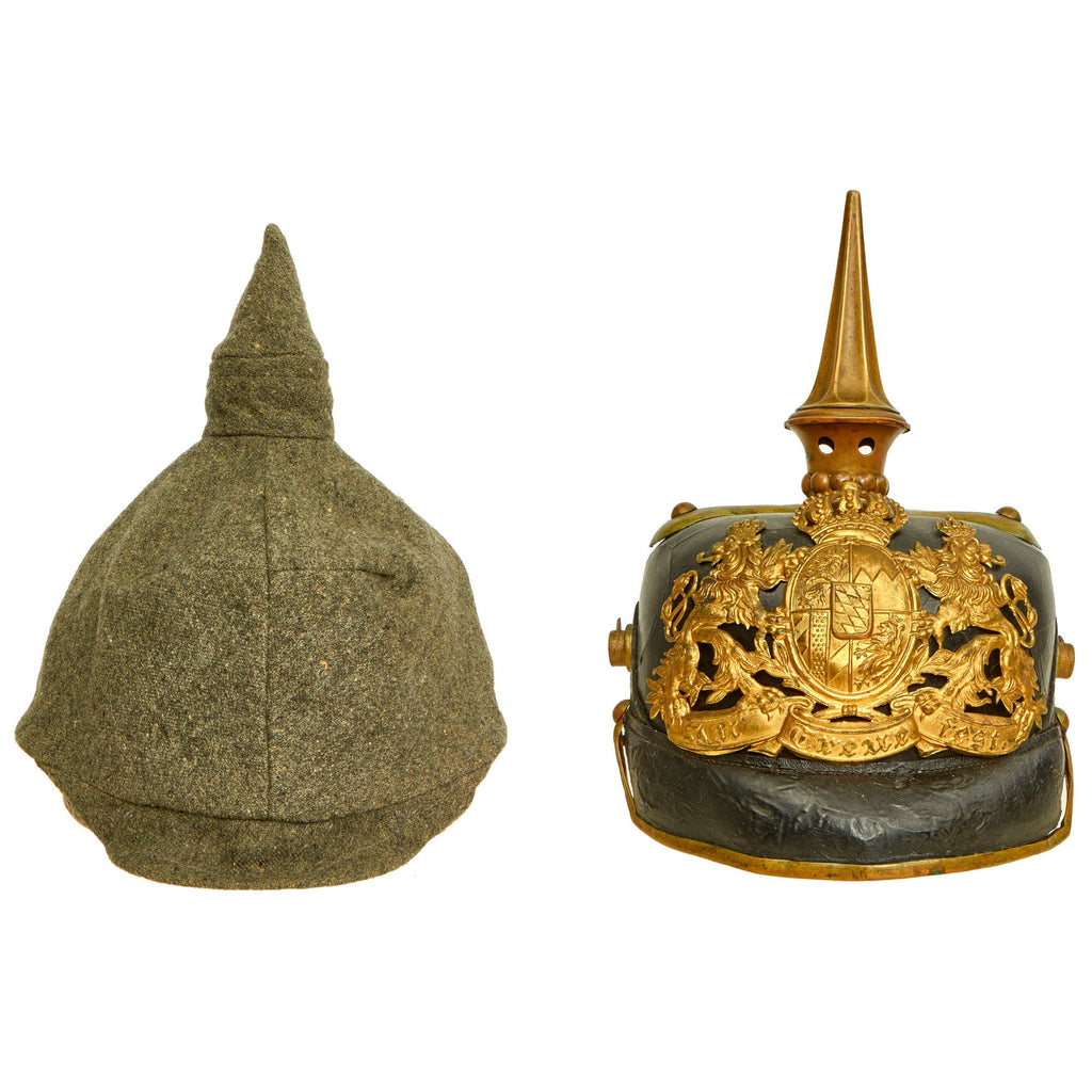 Original German WWI Bavarian M1886/1914 Infantry Pickelhaube
